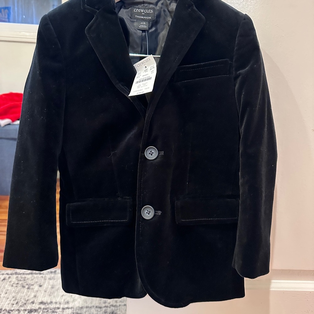 Crewcuts Kids Classic Black Velvet Blazer